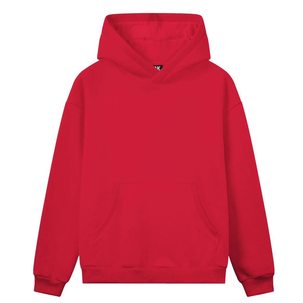 QBK Toddler To Youth Soft Brushed Fleece Hoodies Kids Hooded Sweatshirts With Pockets for Boys And Girls（Red 7-8Y ）
